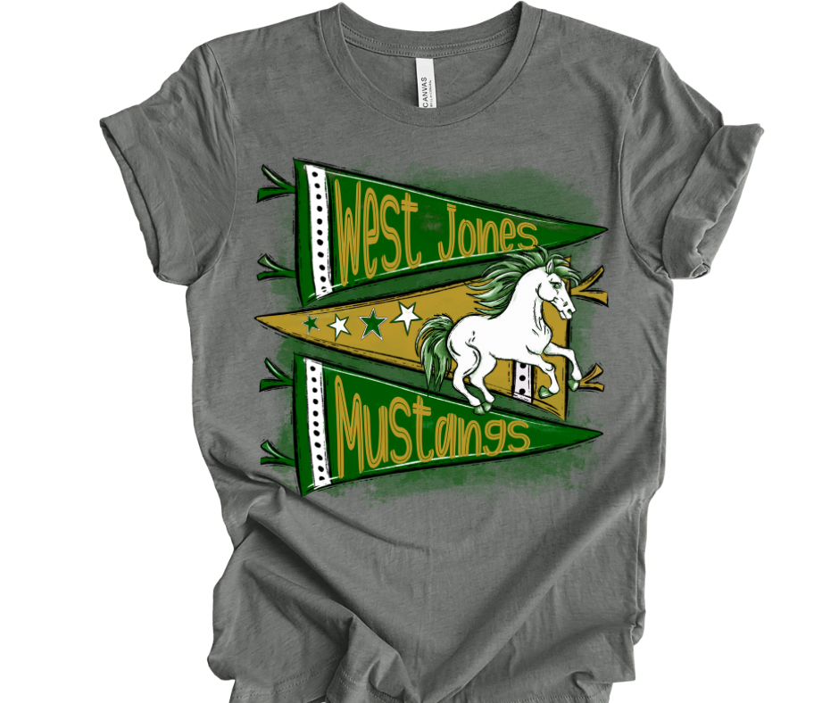 West Jones Mustangs Pennant