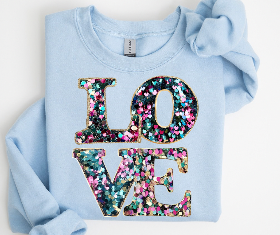 LOVE (*Faux Sequin)