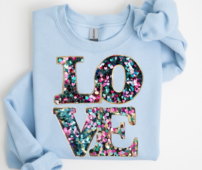 LOVE (*Faux Sequin)