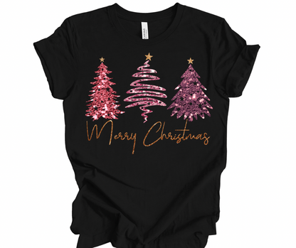 FAUX Sequin Trees - Merry Christmas