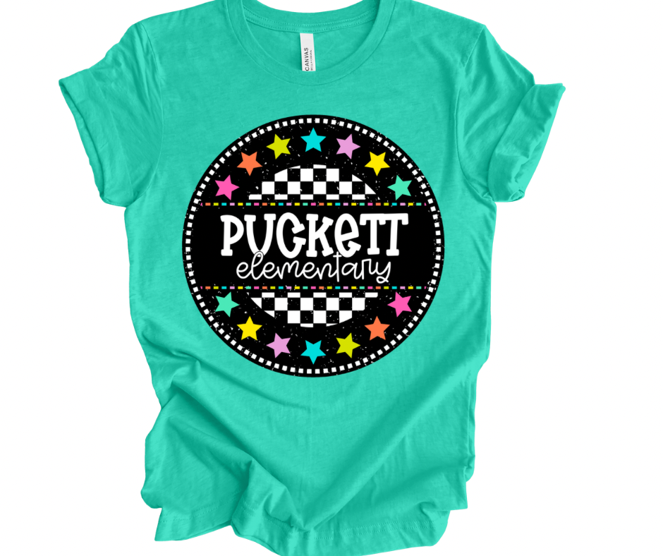 Puckett Elementary Checkered Stars