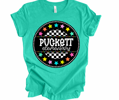 Puckett Elementary Checkered Stars
