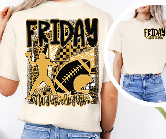 Friday Night Lights (AJD) Black & Gold