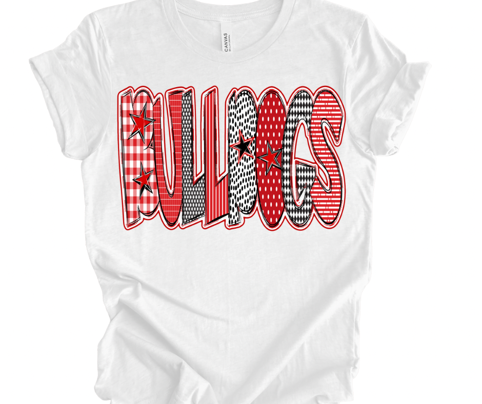 Bulldogs Checkered Stars (NO BOW)