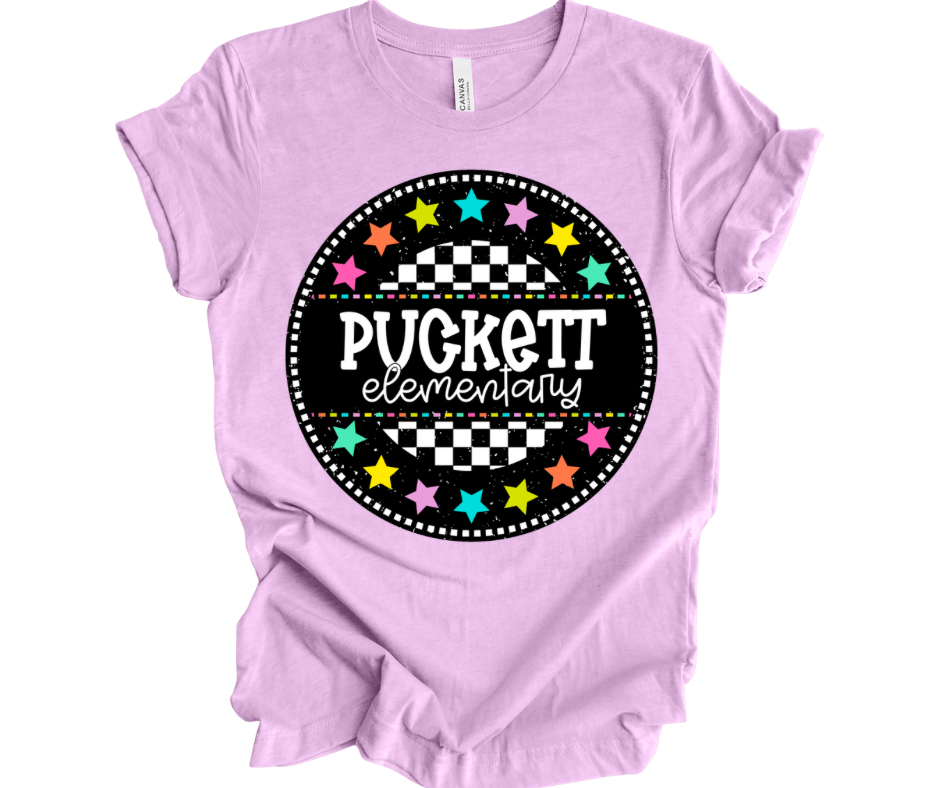 Puckett Elementary Checkered Stars