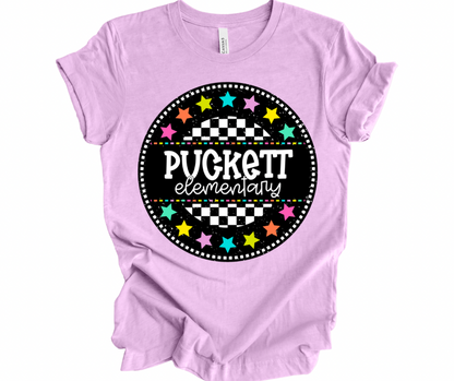 Puckett Elementary Checkered Stars
