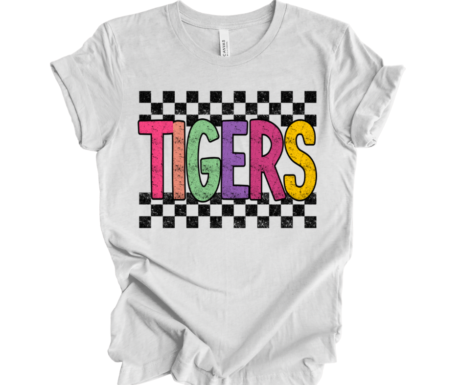 Tigers Checkered Grunge