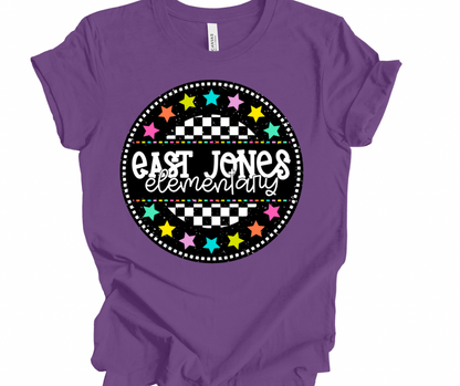 East Jones Elementary Checkered Stars