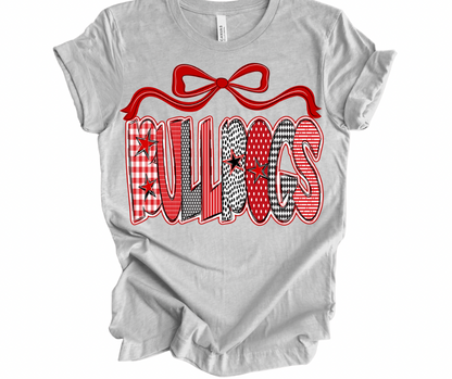 Bulldogs Checkered Stars (WITH BOW)