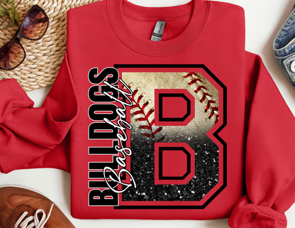 B Bulldog Baseball (Black)