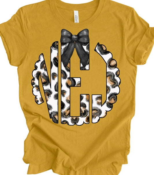 NEJ Leopard Monogram