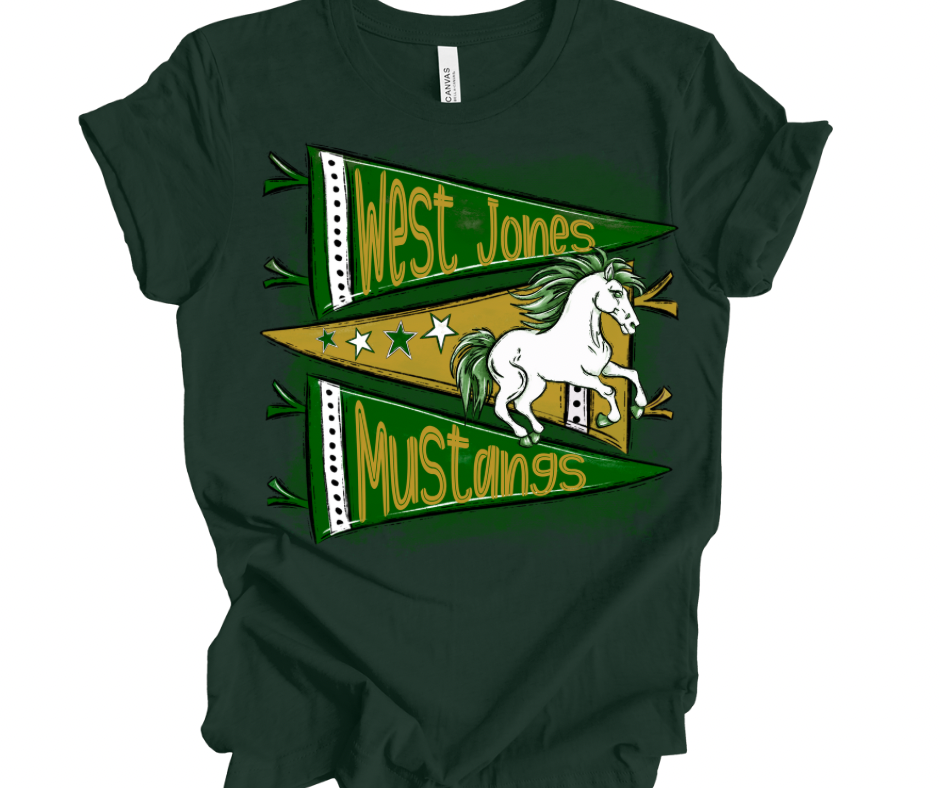 West Jones Mustangs Pennant