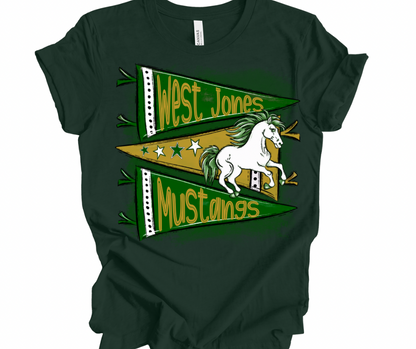 West Jones Mustangs Pennant