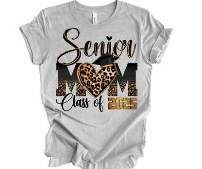 Senior Mom C/O 25 Leopard Heart