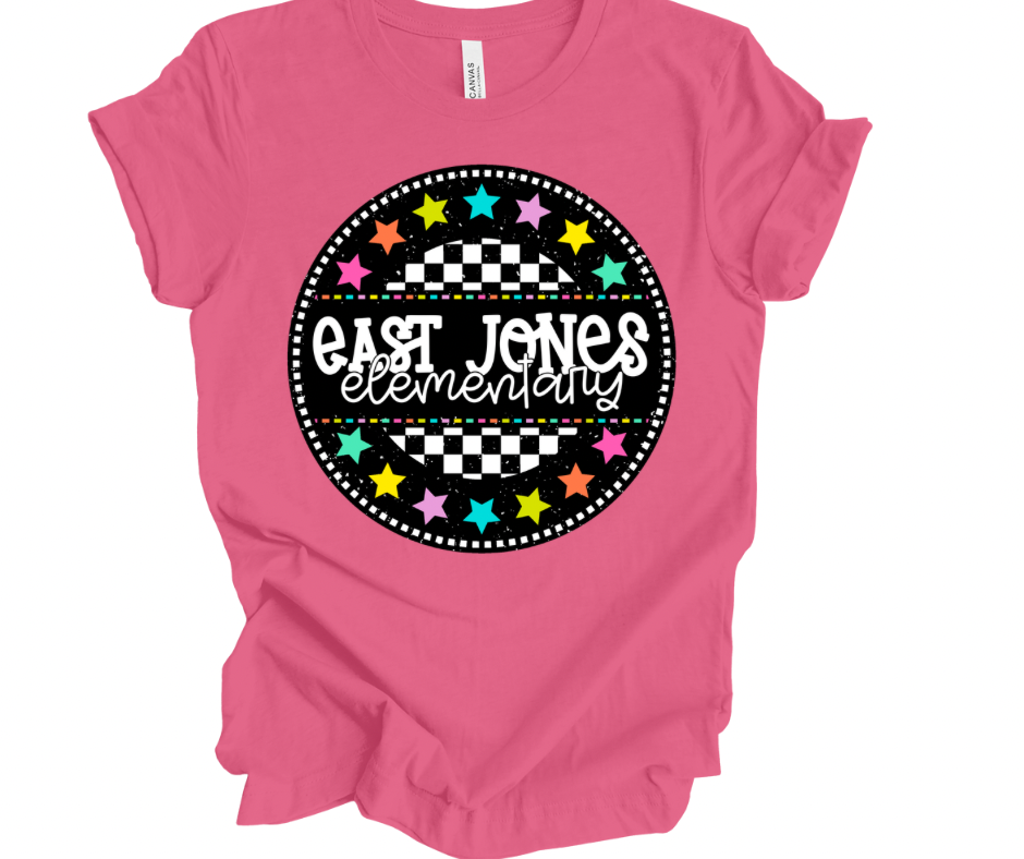 East Jones Elementary Checkered Stars