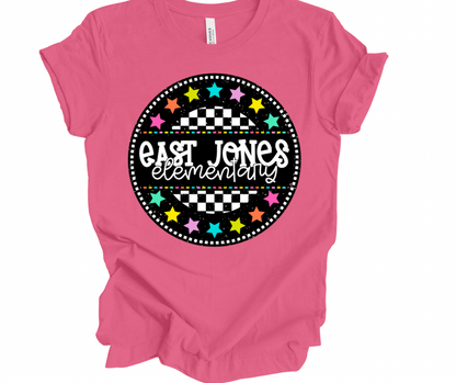 East Jones Elementary Checkered Stars