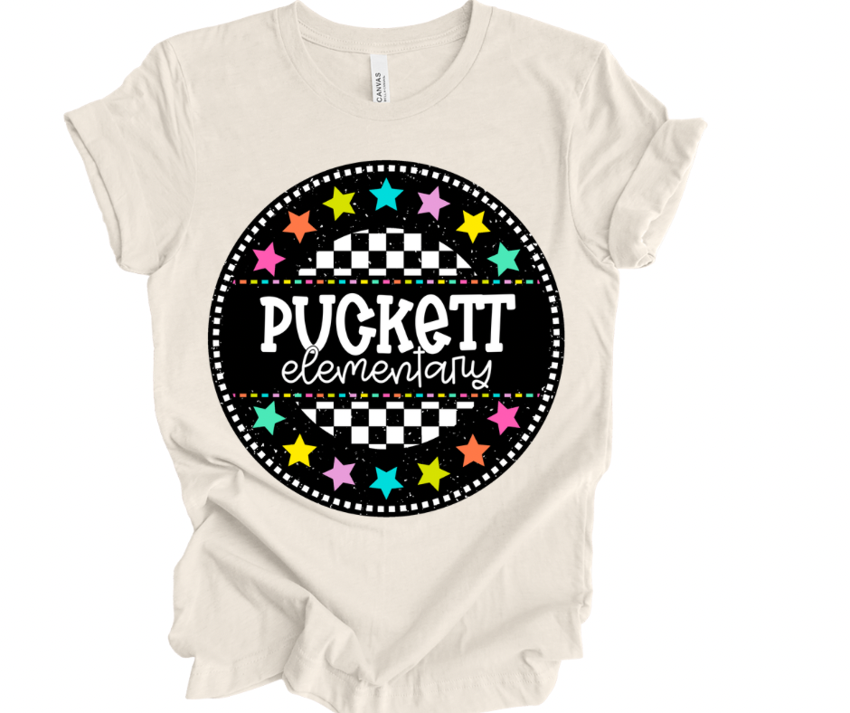 Puckett Elementary Checkered Stars