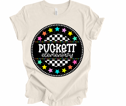 Puckett Elementary Checkered Stars