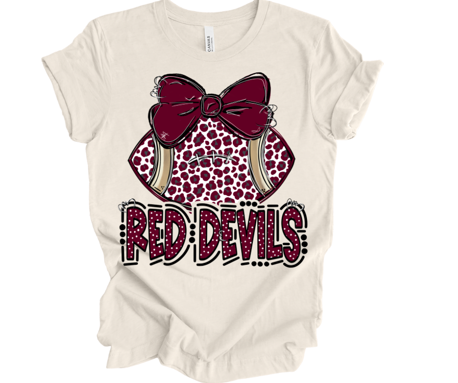 Red Devil Leopard Football