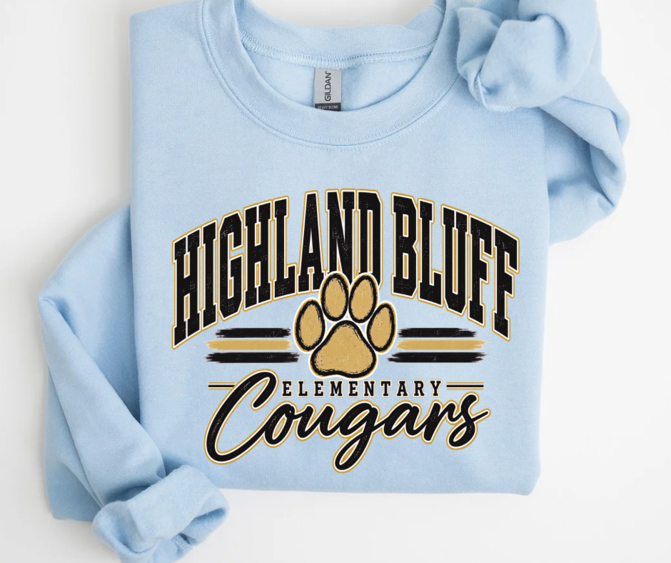 Highland Bluff Elementary Cougars with Paw