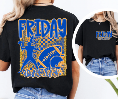 Friday Night Lights (AJD) Blue & Yellow