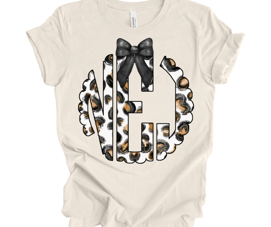 NEJ Leopard Monogram