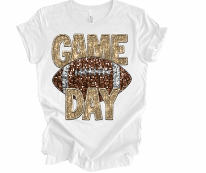 Game Day Football (Faux Sequin/Embroidery)