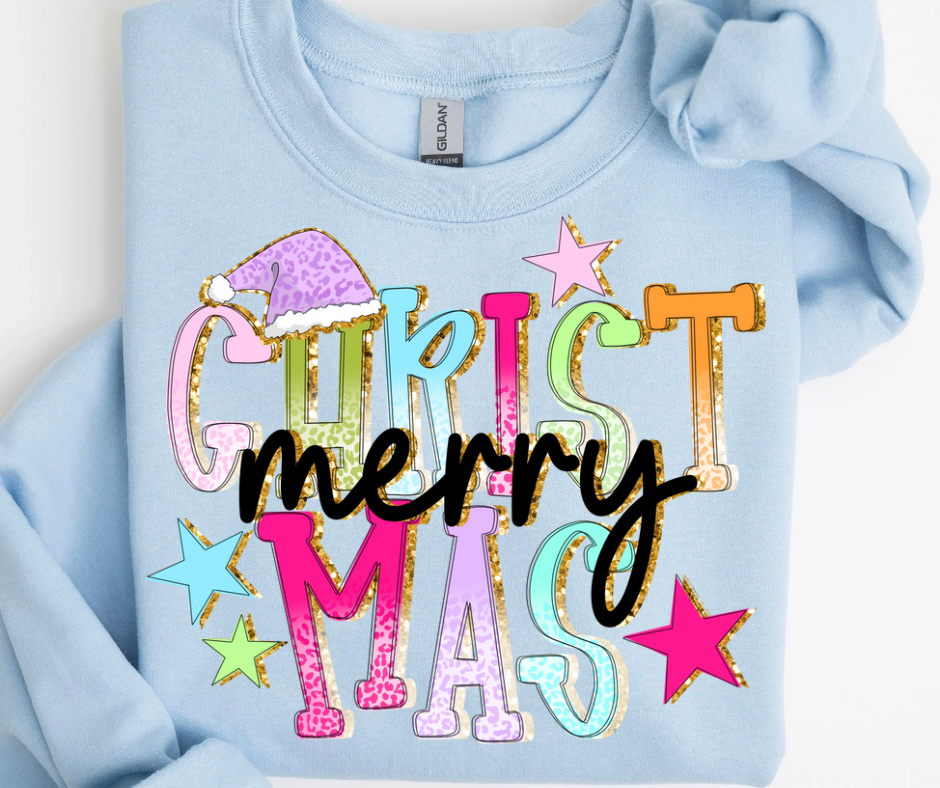 Colorful Leopard Merry Christmas