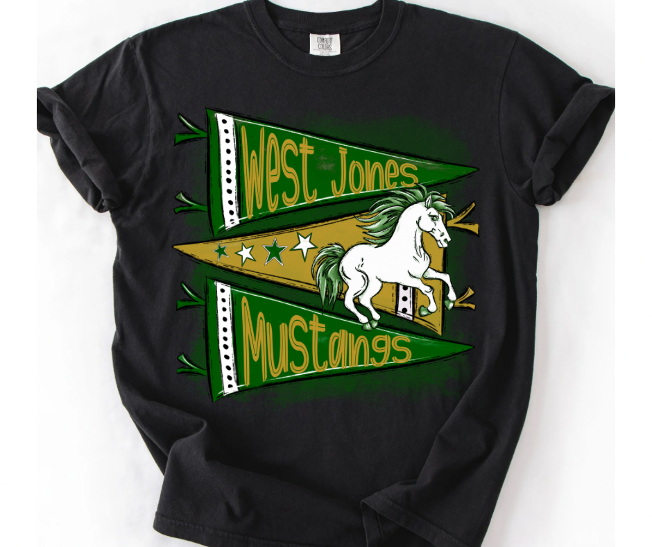 West Jones Mustangs Pennant