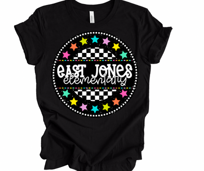 East Jones Elementary Checkered Stars