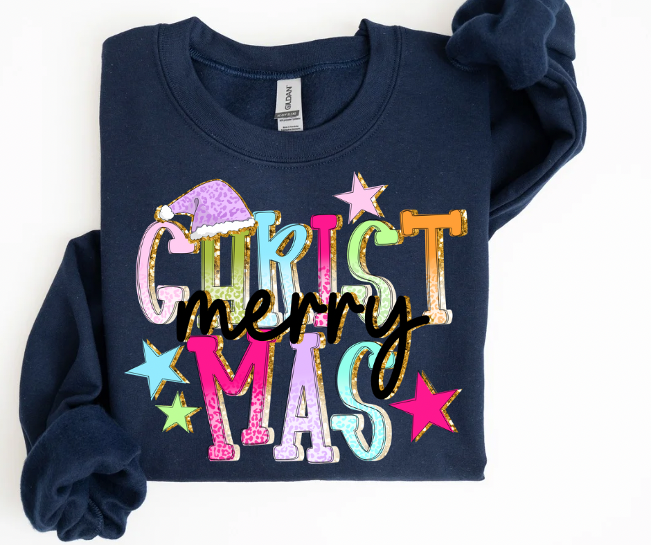 Colorful Leopard Merry Christmas