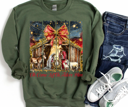 Oh Come Let Us Adore Him Manger (Bow)