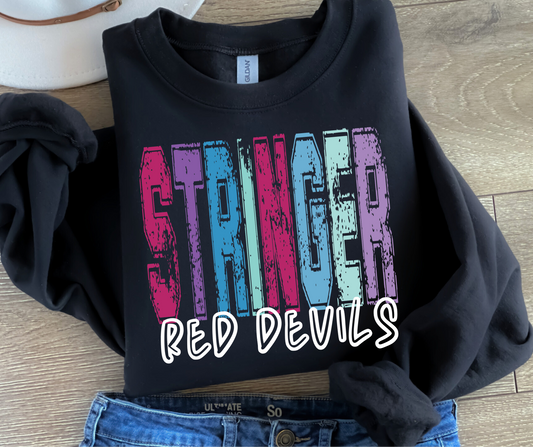 Stringer Red Devils Colorful Grunge