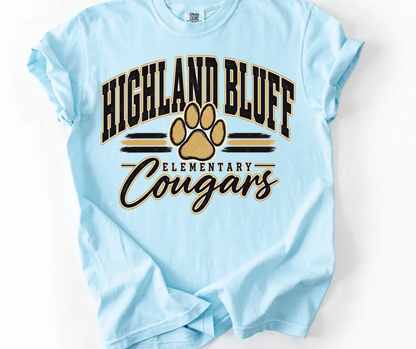 Highland Bluff Elementary Cougars with Paw