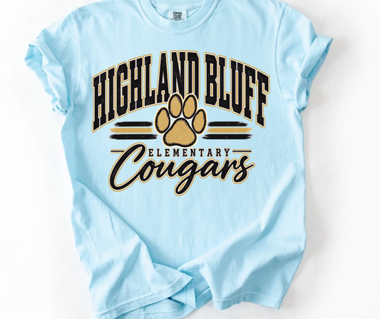 Highland Bluff Elementary Cougars with Paw