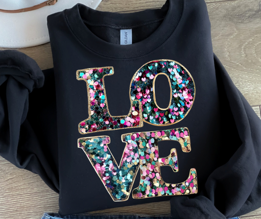 LOVE (*Faux Sequin)