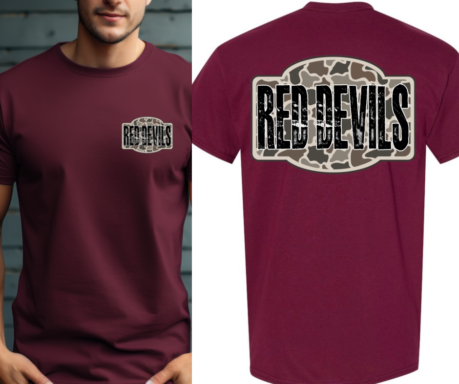 Red Devils - Camo (Front & Back)