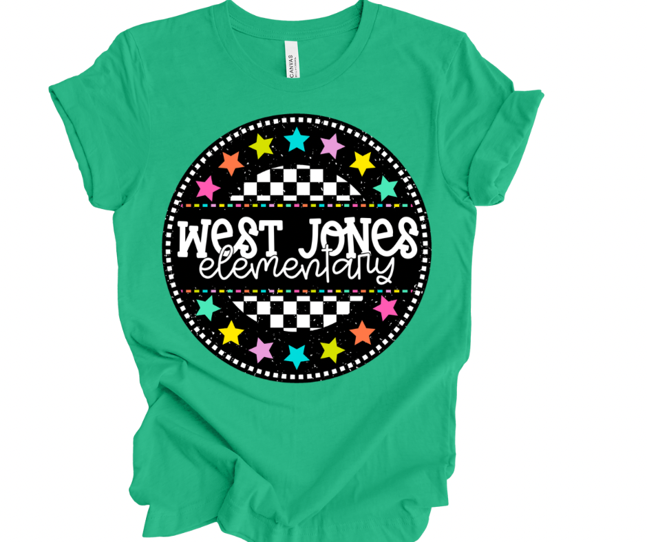 South Jones Elementary Checkered Stars