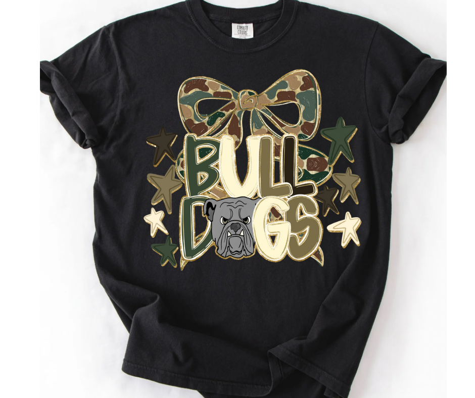 Bulldogs Camo Bow