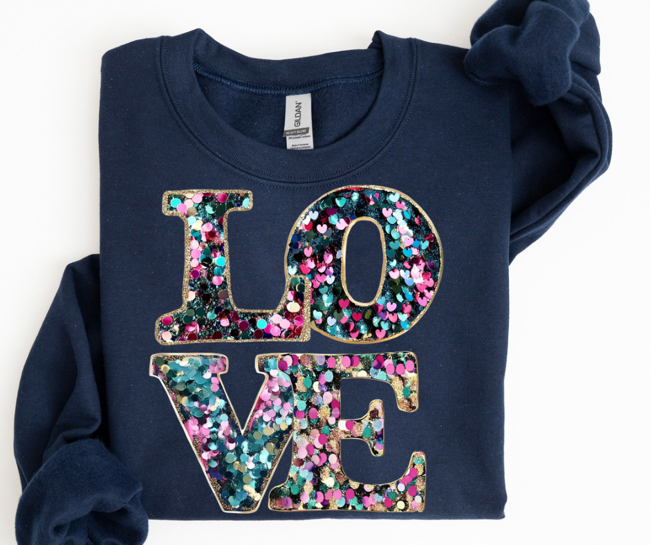 LOVE (*Faux Sequin)