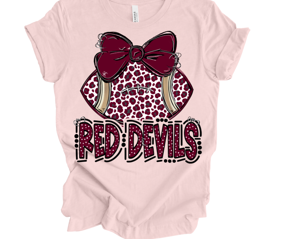 Red Devil Leopard Football