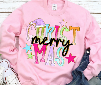 Colorful Leopard Merry Christmas