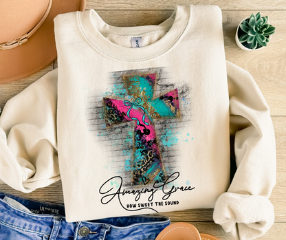 Leopard Luxe Cross - Amazing Grace