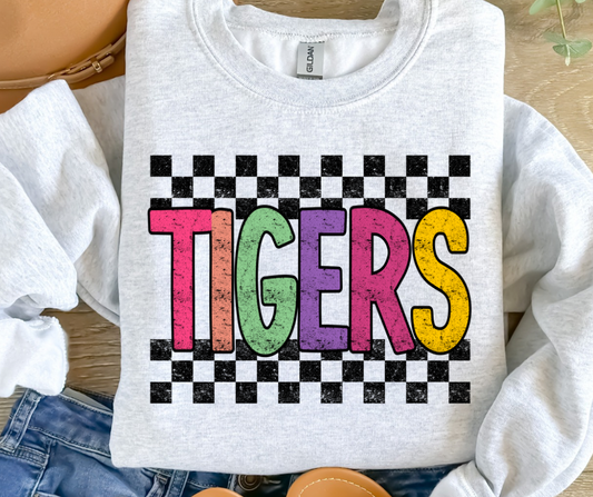 Tigers Checkered Grunge
