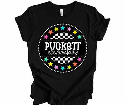 Puckett Elementary Checkered Stars