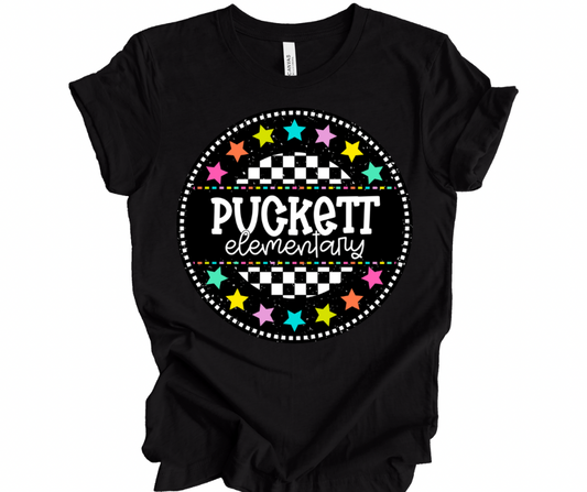 Puckett Elementary Checkered Stars