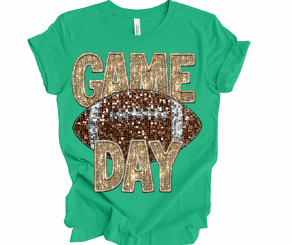 Game Day Football (Faux Sequin/Embroidery)