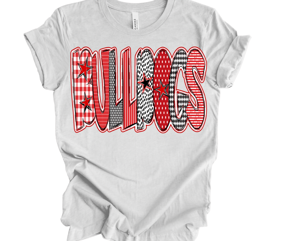 Bulldogs Checkered Stars (NO BOW)