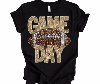 Game Day Football (Faux Sequin/Embroidery)