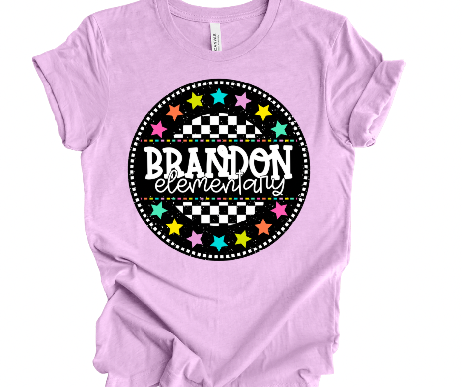 Brandon Elementary Checkered Stars